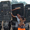 Woman tries to stop forced eviction of her people, Manaus, Brazil