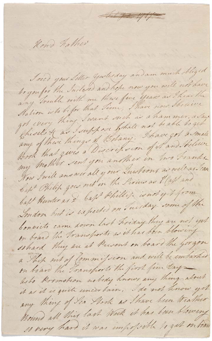 Letter, Newton Fowell to John Fowell, 4 March 1787.
