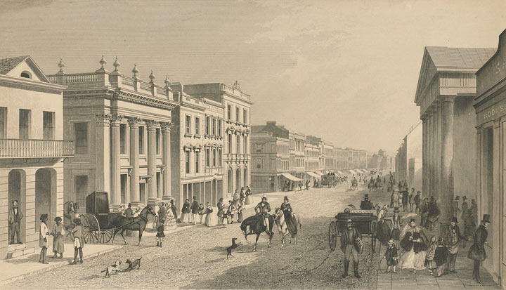 F. Terry, George Street, Sydney, Looking North, c.1855