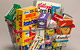Supermarket shopping basket: 1977/ 1988 grocery packaging