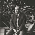 Axel Poignant (1906 - 1986) Portrait of Patrick White in front of Galaxy 1963